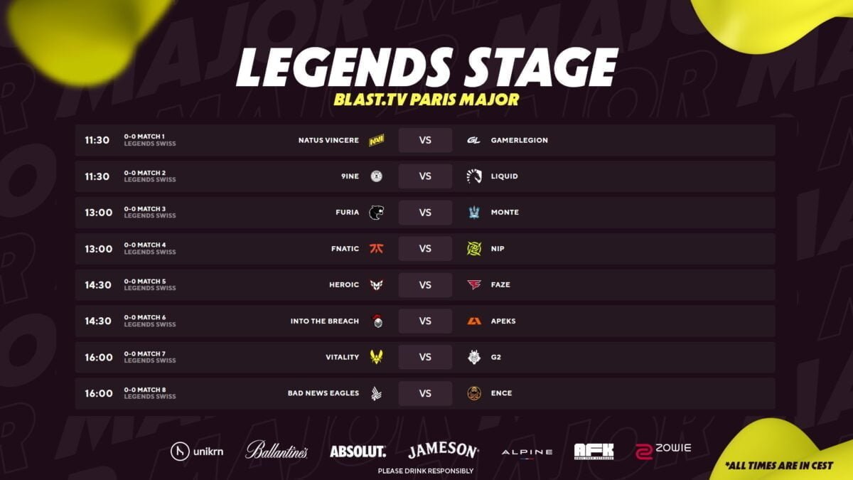 BLAST.tv Paris Major 2023: Monte, Team Liquid and GamerLegion made it ...